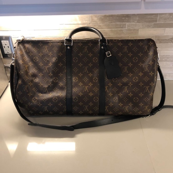Keepall Monogram Black and Brown Leather - Picture 3 of 4
